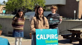 UCSB student Carly Christopher described the hardship of extra costs like tuition and source material access, as well as submitting assignments online