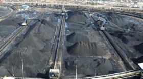 Coal piles at DTA's terminal in Newport News.