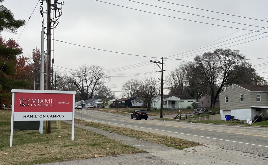 The proposed data center would be located next to Miami University's Hamilton campus and about 50 homes