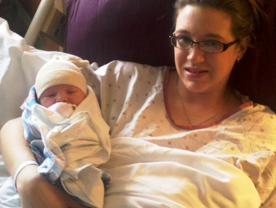 Leap baby Cooper Matthew Francis and mother Jill Hann