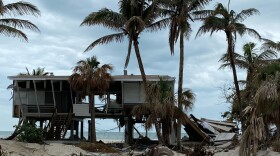 A damaged home in Fort Meyers, Florida. (Robin Young/Here & Now)