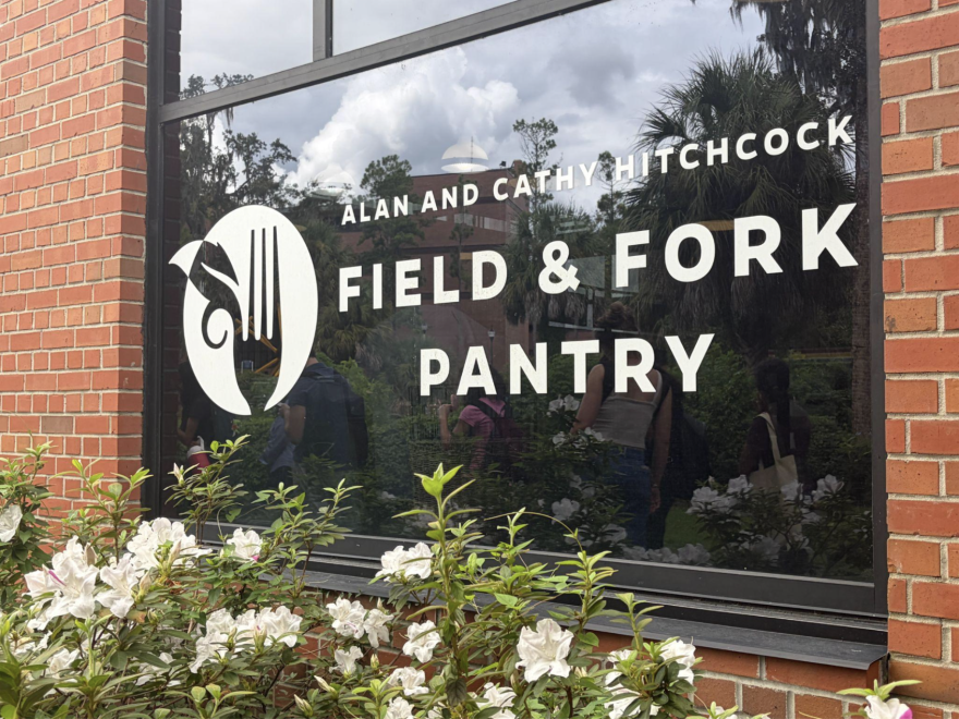 Outside view of Alan and Cathy Hitchcock Field & Fork Pantry, Wednesday, Sept. 9, 2026, in Gainesville, Fla. (Olivia Lofaso/WUFT News)