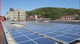 Cincinnati is trying to figure out where to put lots of solar panels in what could be the largest solar project on city owned property in the U.S. This picture is of existing solar panels on Beekman St.
