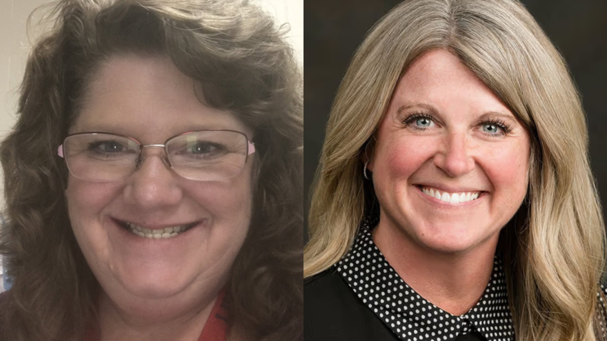 Indiana House District 45 candidates from left to right: Democrat Rebecca Mayfield and Republican Kellie Streeter.