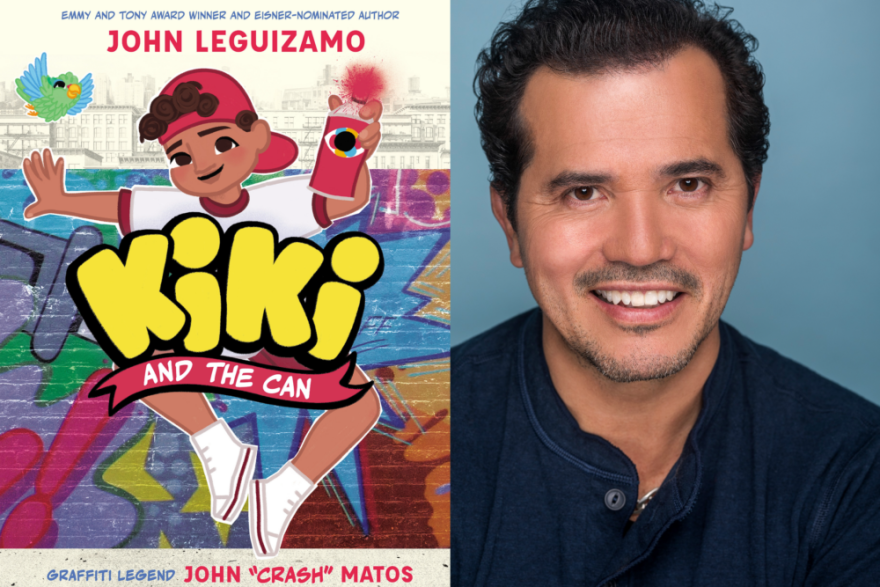 The cover of "Kiki and the Can" beside author John Leguizamo. (Courtesy of Guido Venitucci)