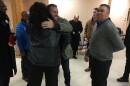 Missouri Gov.-elect Eric Greitens hugs Rev. Ken McKoy, a pastor with Progressive Zion A.M.E. Church. Greitens walked with McKoy as part of NightLIFE, a group that seeks to curb violence in north St. Louis neighborhoods.