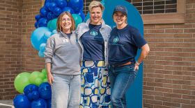 From left to right: MMHI's Resource Brokering Program Coordinator Laci Jones Oyler, Executive Director Sarah Ornst Bloomquist and Marketing & Communications Manager Casey White.