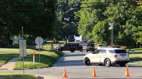The scene on North Normal Street during the 20-hour standoff.