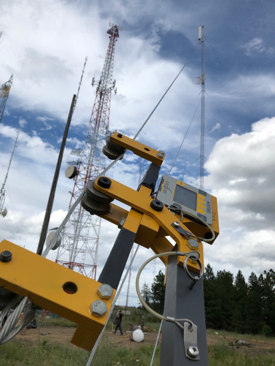 Machine to get wires that hold translator in place tight.