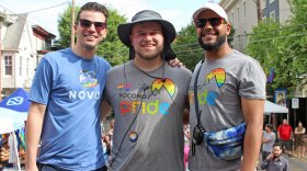 From left: Benny Vukaj, Erik Diemer and Michael Moreno, co-chairs of the Pocono Pride Festival.