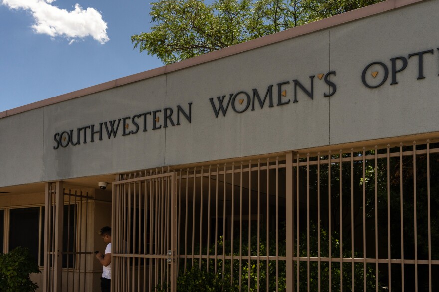 Outside the Southwestern Women's Options clinic in Albuquerque, N.M.