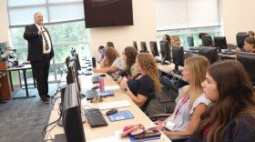A group of students at a FAFSA seminar.