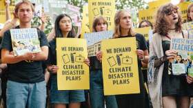 Emma Weber attended a protest in Washington D.C. during September for the reintroduction of the Green New Deal for Public Schools Act. (Heather Chen)