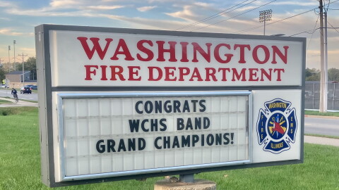 Here's the sign that's currently in front of the Washington Fire Department station at 200 N. Wilmor Road.