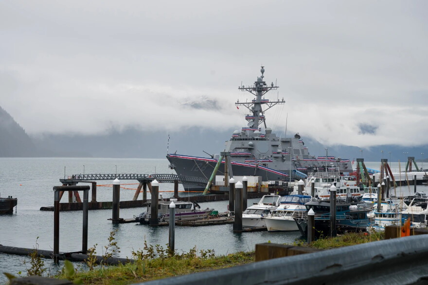 USS Ted Stevens ports in Whittier on Oct. 1, 2026.