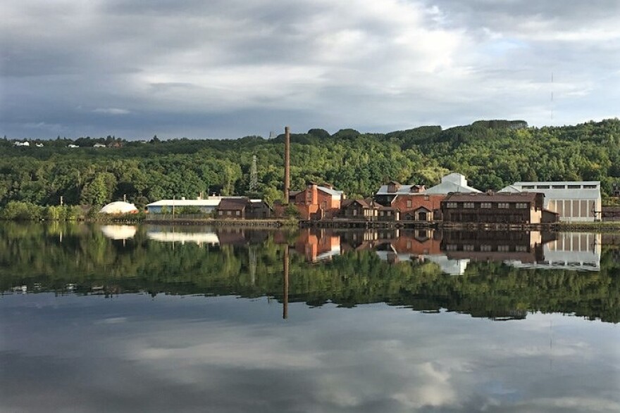 old buildings on water