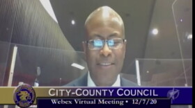City County Council President Vop Osili presides over the meeting.