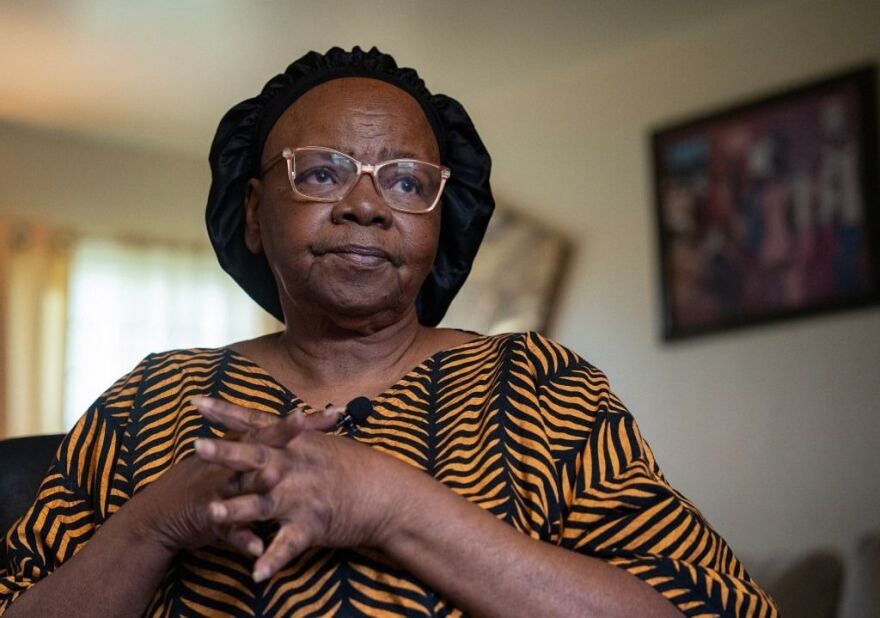 Zephyr Reed pauses during an interview with Mirror Indy on May 28, 2025, at her home at Beechwood Gardens housing complex on the east side of Indianapolis.