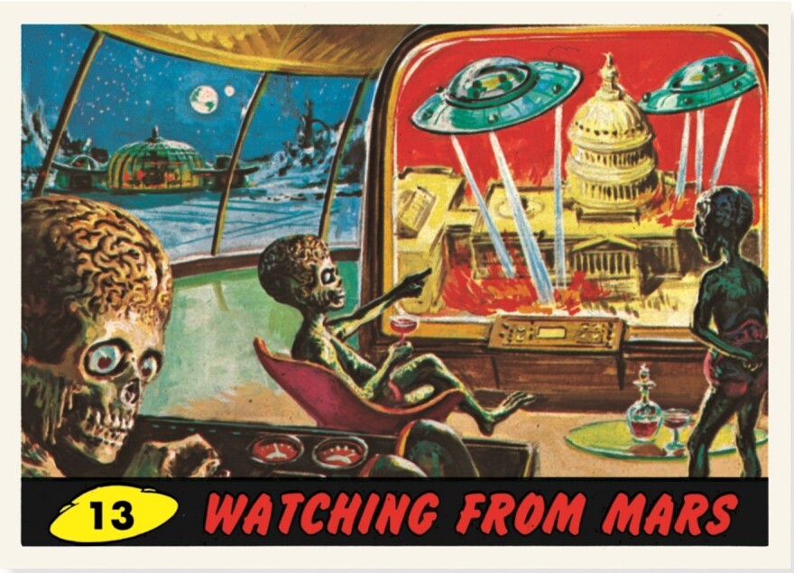 The card "Watching From Mars."