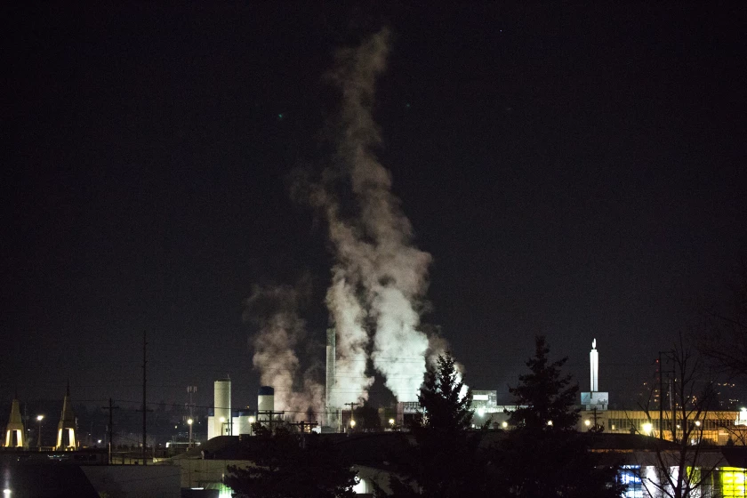 Plants like this Darigold dairy processing facility in Portland, Ore., may see higher energy prices under a cap-and-trade plan to limit greenhouse gas emissions.