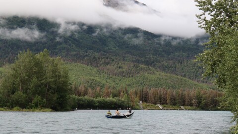 Anglers on the upper Kenai River in Cooper Landing