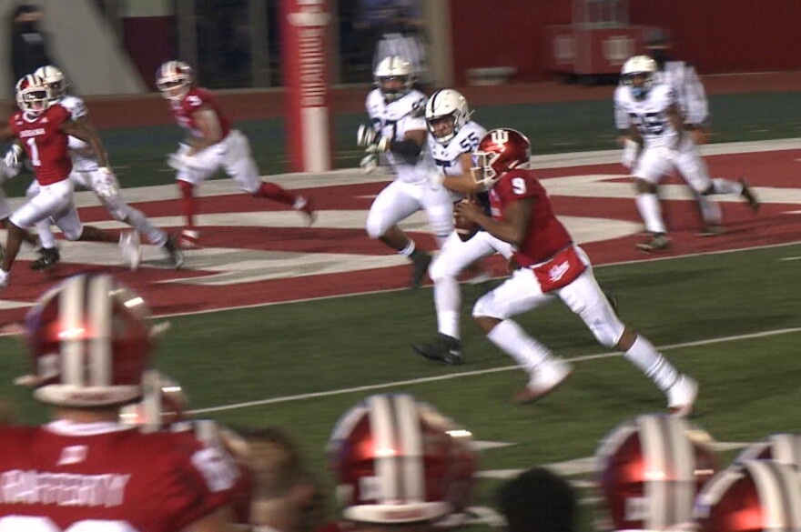 Michael Penix Jr. runs for the game winning two point conversion against Penn State on October 24th, 2020