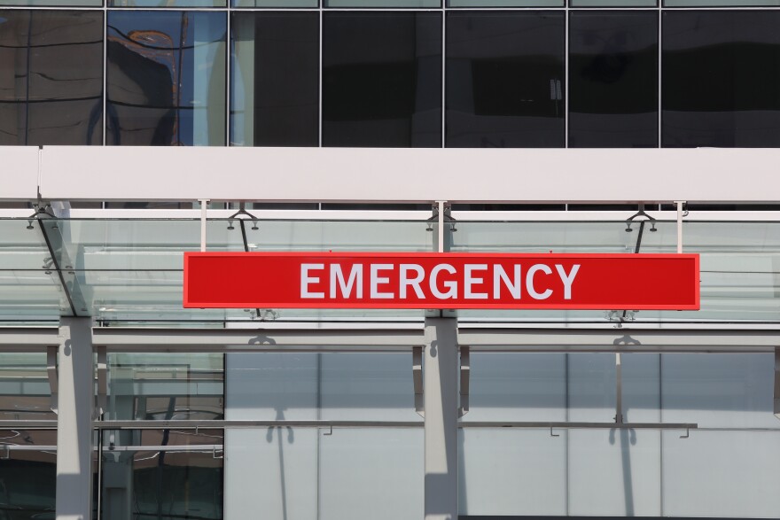 An emergency room entrance