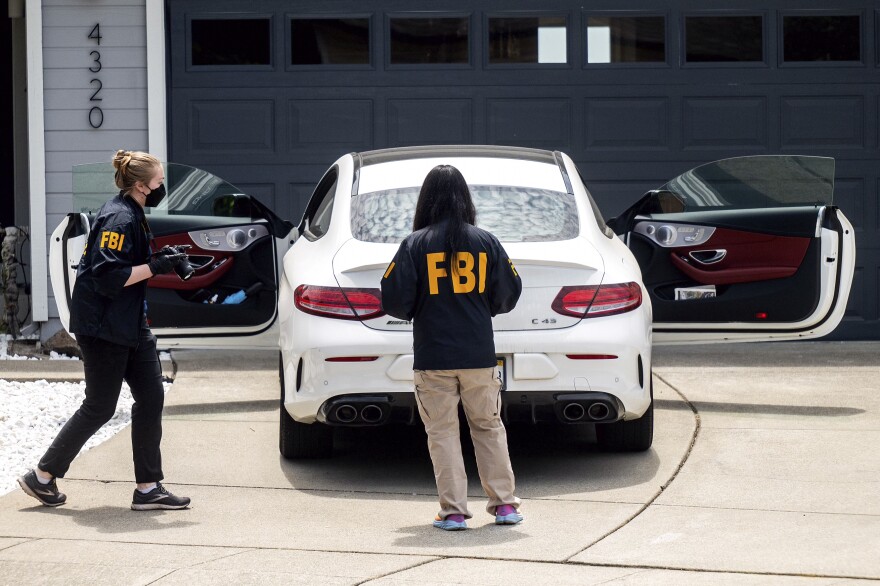 FBI personnel work on an investigation.