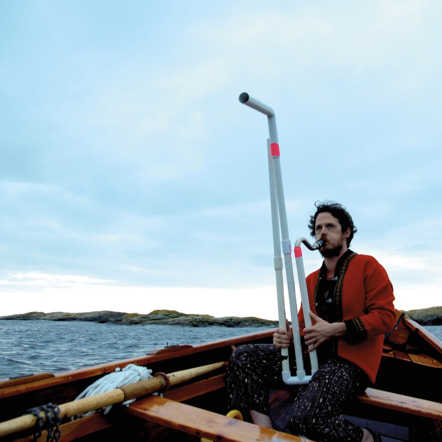 The cover of "Shouting Over Deep Water Blues," an LP from Arrington de Dionyso.