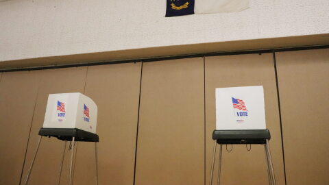 Voting booths.