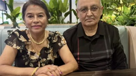 Khem Raj Poudel and his wife, Bijaya Laxmi Poudel. The couple was granted asylum and settled in Florida after fleeing Nepal due to political violence. There have been issues getting needed medical benefits in Florida.