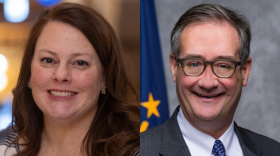 Indiana Senate District 29 candidates from left to right: Democrat Kristina Moorhead and Republican John Ruckelshaus.