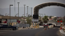 A view of the international port of entry in Presidio, Texas.