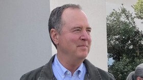Democratic Senator Adam Schiff of California during a visit to Port Hueneme
