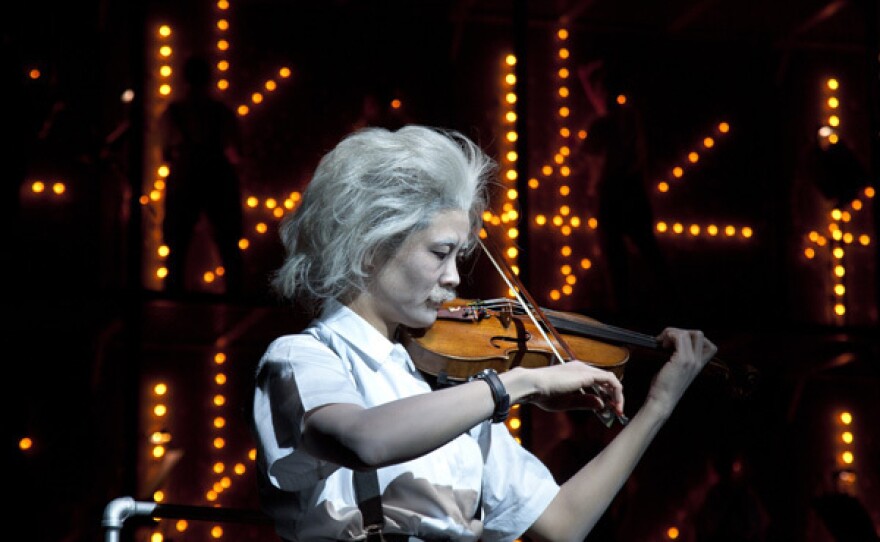 Violinist Jennifer Koh as Einstein.