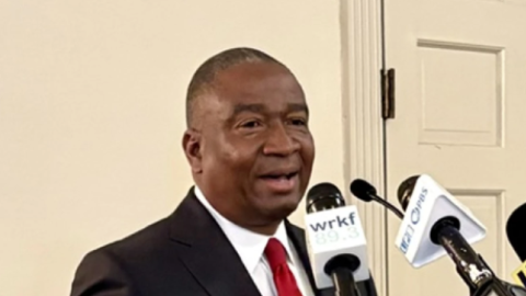 U.S. Rep. Cleo Fields, (D-La) Dist. 6, seen here on Tuesday, July 21, 2026, at the Press Club of Baton Rouge, in what would be the first of two news conferences last week in which the U.S. Congressman explained his future plans.