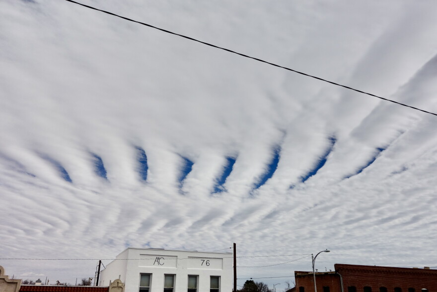 PHOTO OF THE WEEK: Weird Clouds over Marfa. Each week, we'll feature a different image from a listener. It can be taken on a camera, a phone – whatever floats your boat. Send your snapshot to photos@marfapublicradio.org.