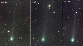 Three successive images (September 24, 26, 28) of Comet Lemmon
