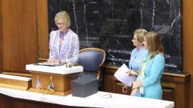Suzanne Crouch speaks about her friend, Connie Lawson, incoming president of the National Association of Secretaries of State.