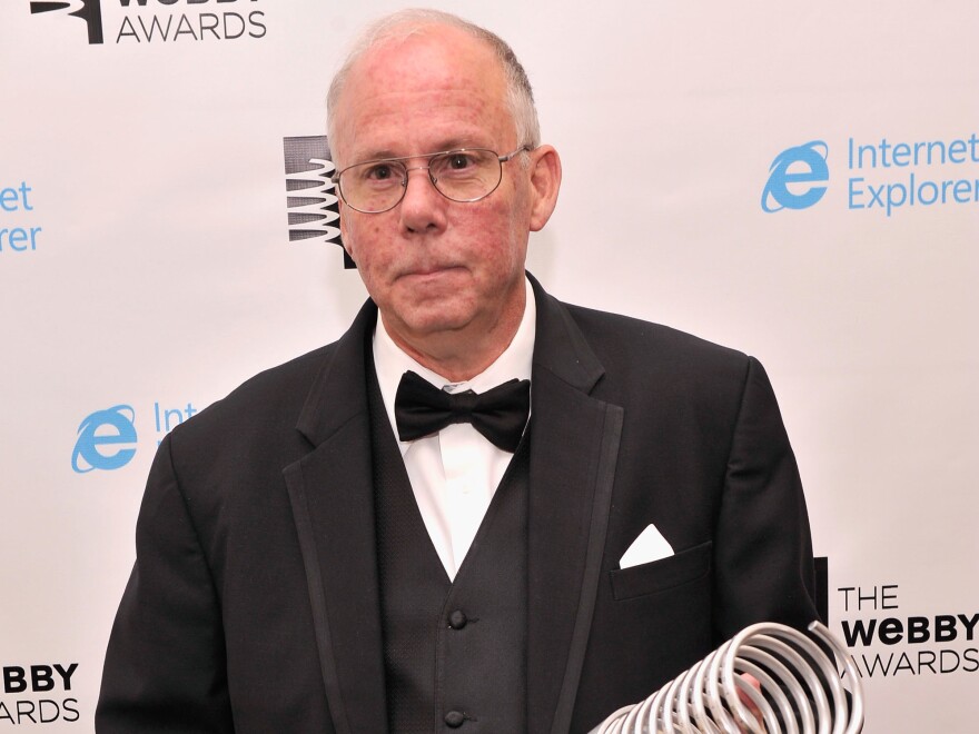 Steve Wilhite, inventor of the GIF file format, poses in 2013 at the Webby Awards in New York City. That year, the Webby Awards honored Wilhite with a lifetime achievement award. He played a GIF as his acceptance speech, which iterated the pronunciation as "jif," not "gif."