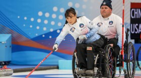 Batoyun 'Oyuna' Uranchimeg  at the World Wheelchair Curling Championship 2021 in Beijing, China. (Courtesy) 
