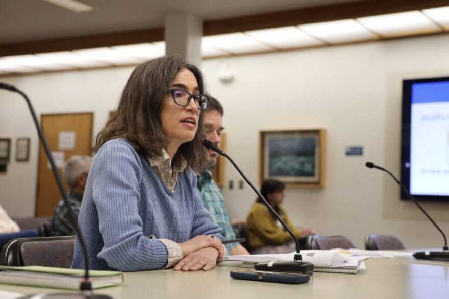 Juneau Engineering and Public Works Director Denise Koch speaks to the Assembly during a committee of the whole meeting on Monday, May 4, 2026. 