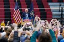 U.S. Sen. Bernie Sanders, I-Vt., speaks at a stop on his "Fighting Oligarchy: Where We Go From Here" tour in Warren, Mich., on March 8, 2025.