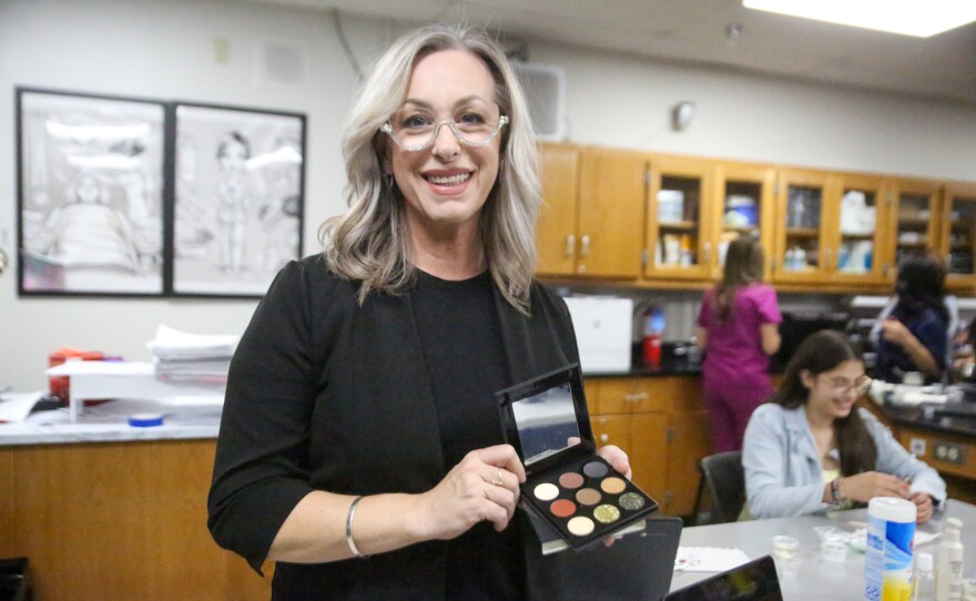 Jackie Alves, owner of the Beauty Bar, has partnered with the Cibola aesthetics class to offer master class in makeup.