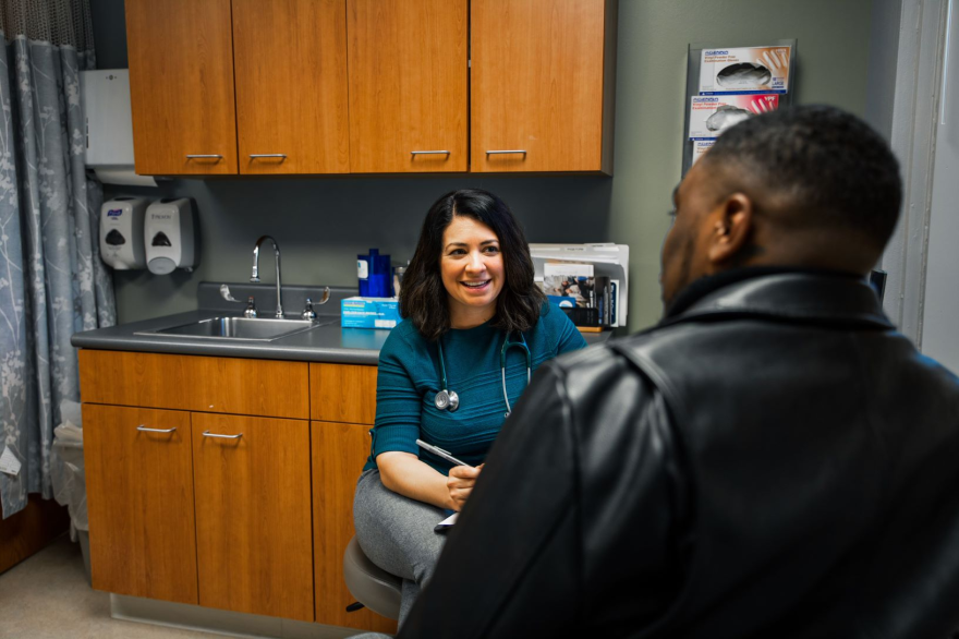 Patient With Nurse At Vivent Health