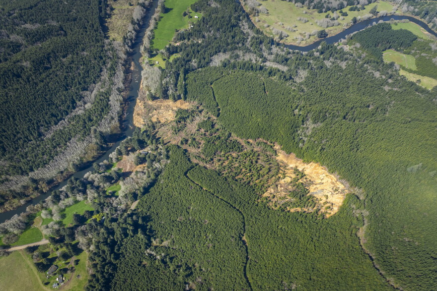 A federal lawsuit says the December landslide came off Weyerhaeuser property that had been clearcut between 2009 and 2011 and showed signs of failing a month before it swept into the Siletz River.