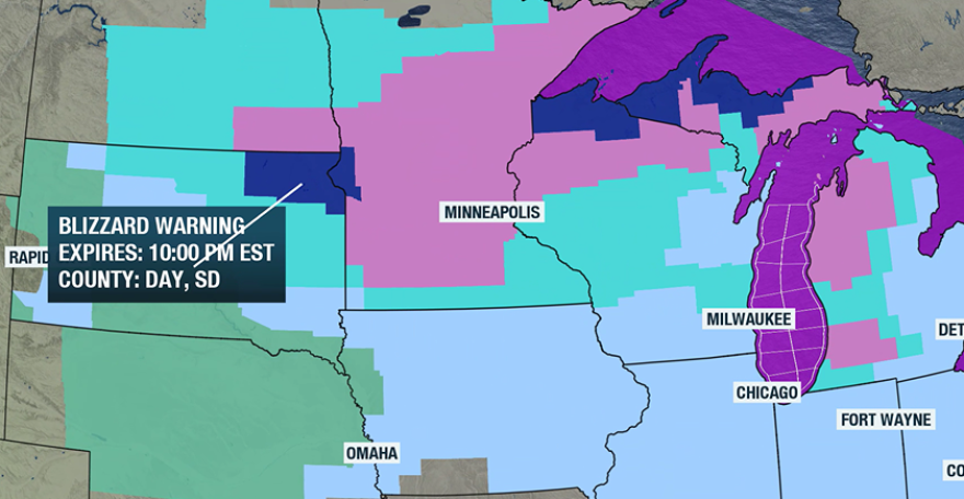 Winter weather alerts as of Tuesday, Nov. 25.