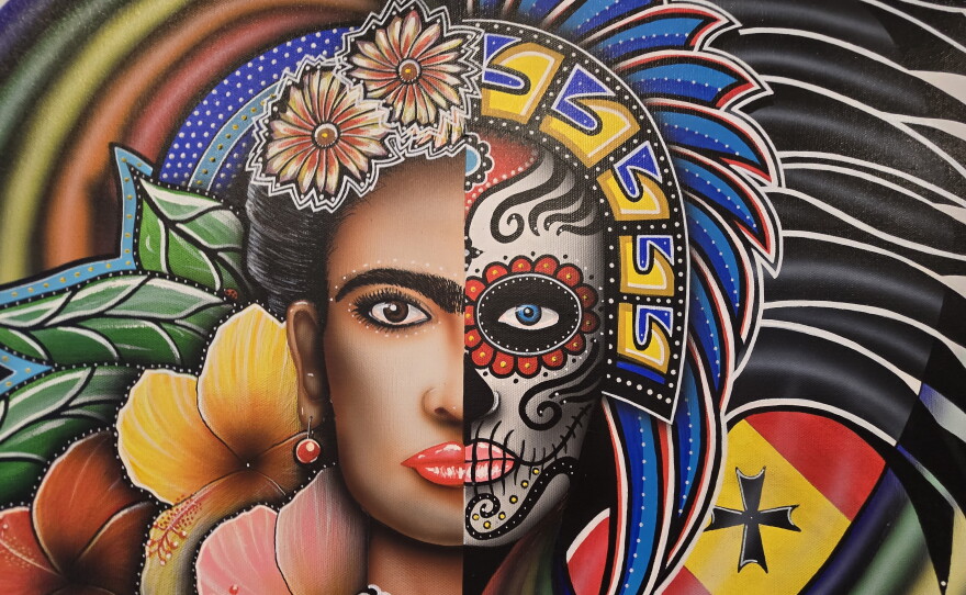 Artwork re-imaging Mexican artist Frieda