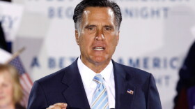 Republican presidential candidate Mitt Romney addresses supporters during a campaign rally titled "A Better America Begins Tonight" at the Radisson Hotel April 24, 2012 in Manchester, New Hampshire.