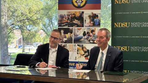 Fargo Public Schools Superintendent Dr. Cory Steiner, and North Dakota State University President Dr. Marshall Stewart.